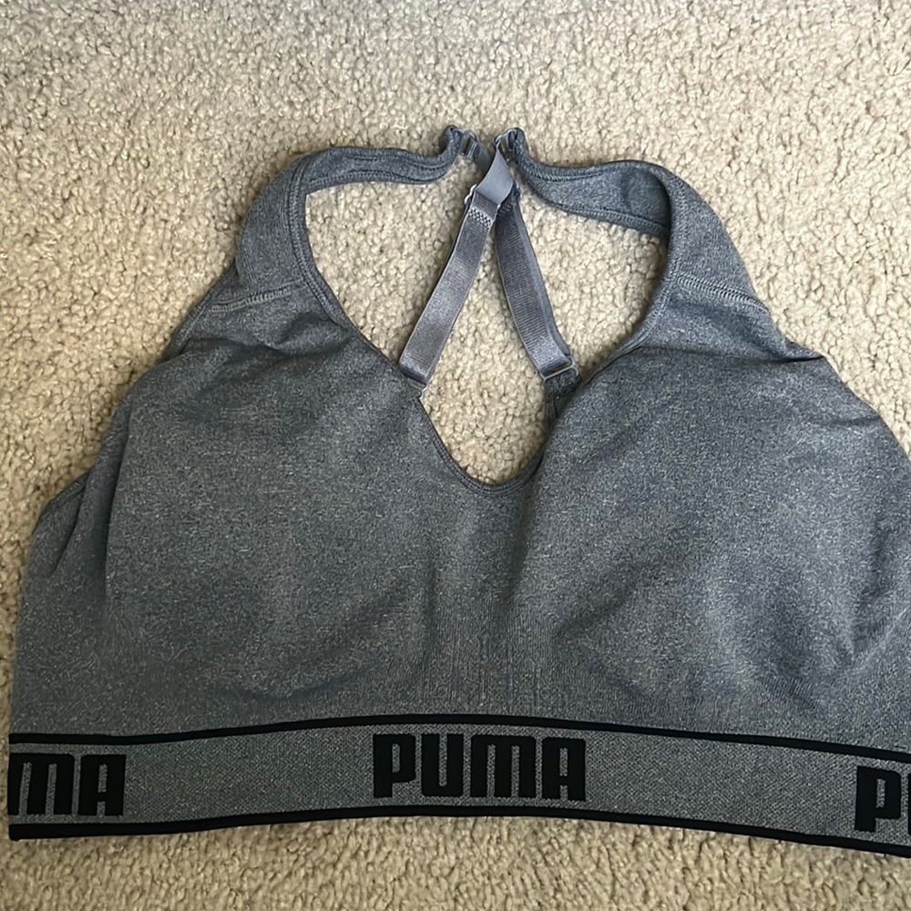 Grey Puma Sports Bra